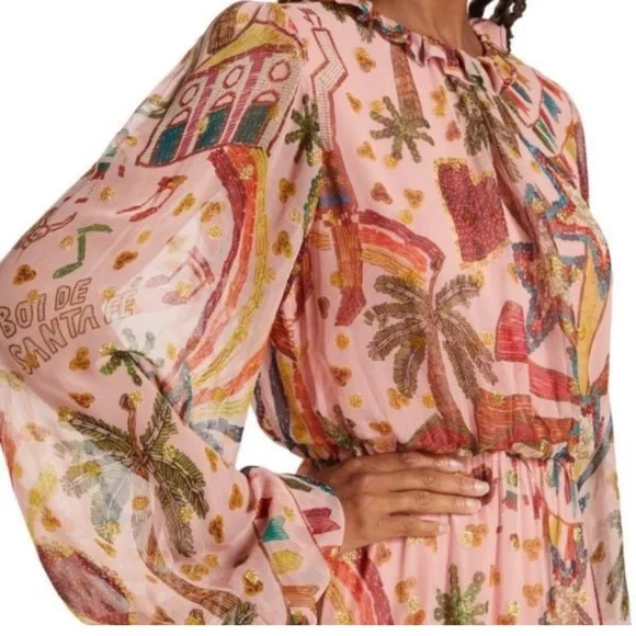 Farm Rio NWT Folk Pink Party
Maxi Dress Size M LOWEST $ on Posh - Picture 8 of 9